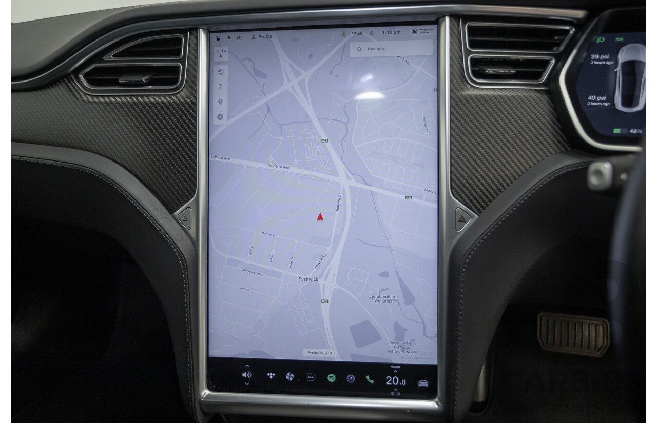 10/2017 Tesla Model S 75D (AWD) MY17 4D Silver Hatchback - Dedicated Electric EV 245kw