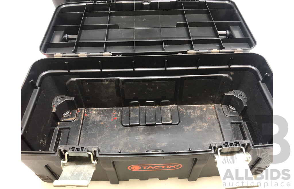 Tactix 2 in 1 Rolling Tool Box with Portable Tool Box