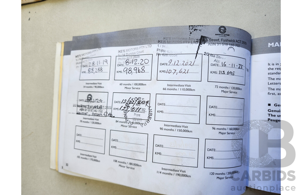 8/2010 Peugeot 308 CC S  2d Cabriolet Silver 2.0L