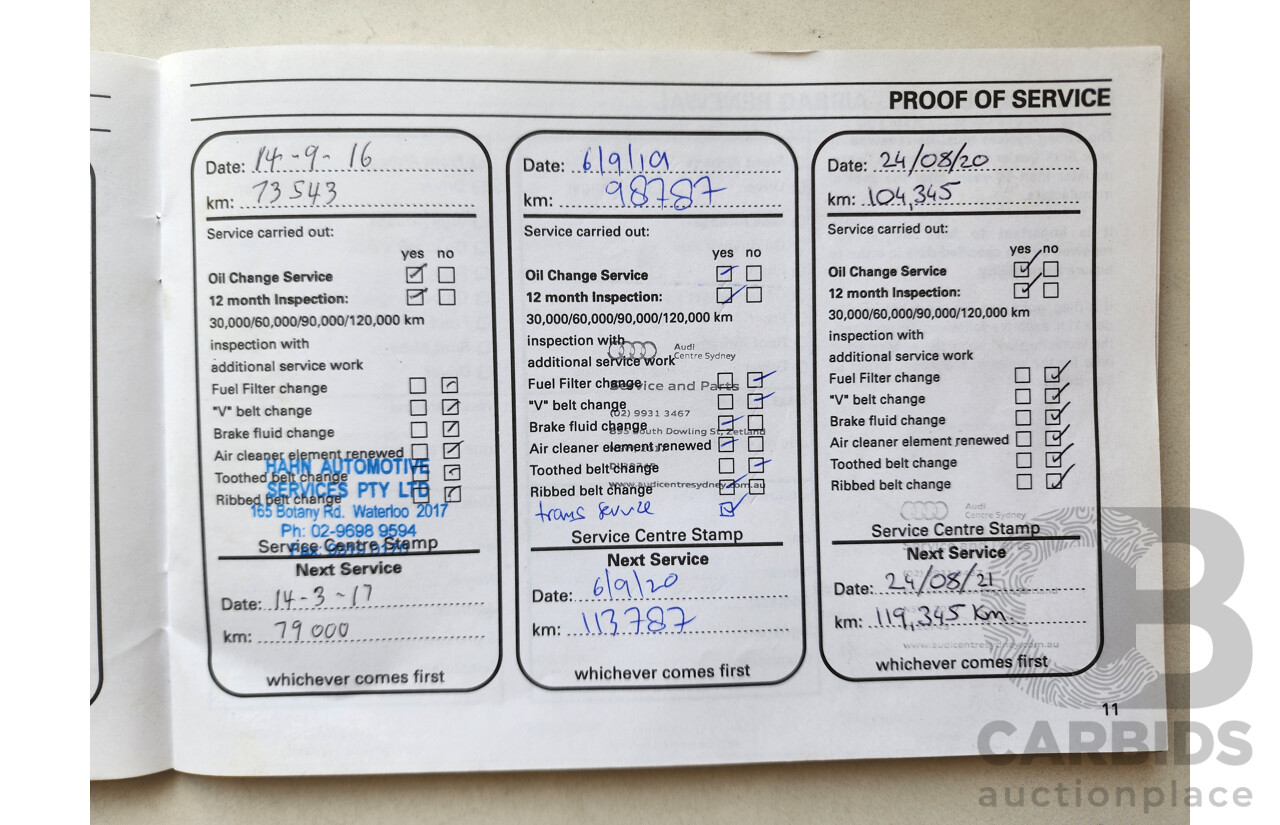 9/2010 Audi A5 2.0 TFSI 8T 2d Coupe White 2.0L