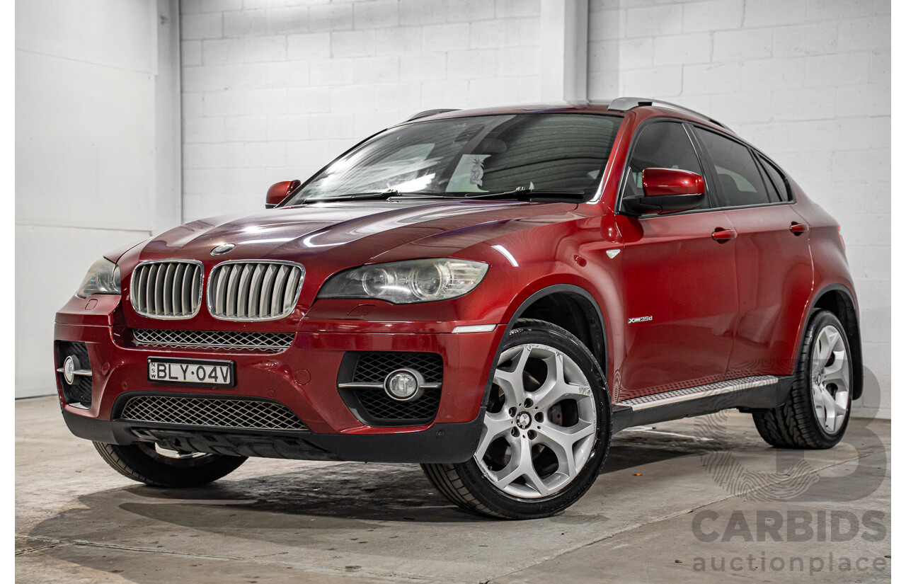 10/2009 BMW X6 xDrive35d E71 4d Coupe Vermillion Red Metallic Turbo Diesel 3.0L
