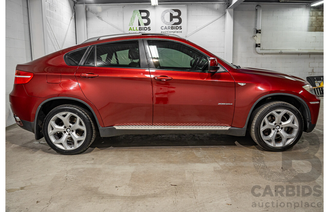 10/2009 BMW X6 xDrive35d E71 4d Coupe Vermillion Red Metallic Turbo Diesel 3.0L