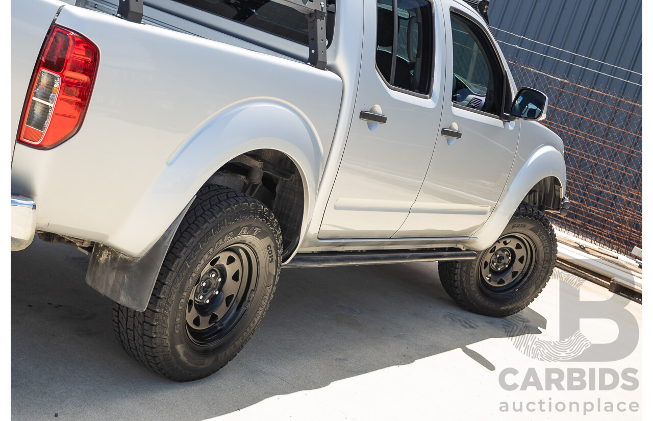 10/2012 Nissan Navara ST (4x4) D40 Dual Cab P/Up Silver Lightning Turbo Diesel 2.5L