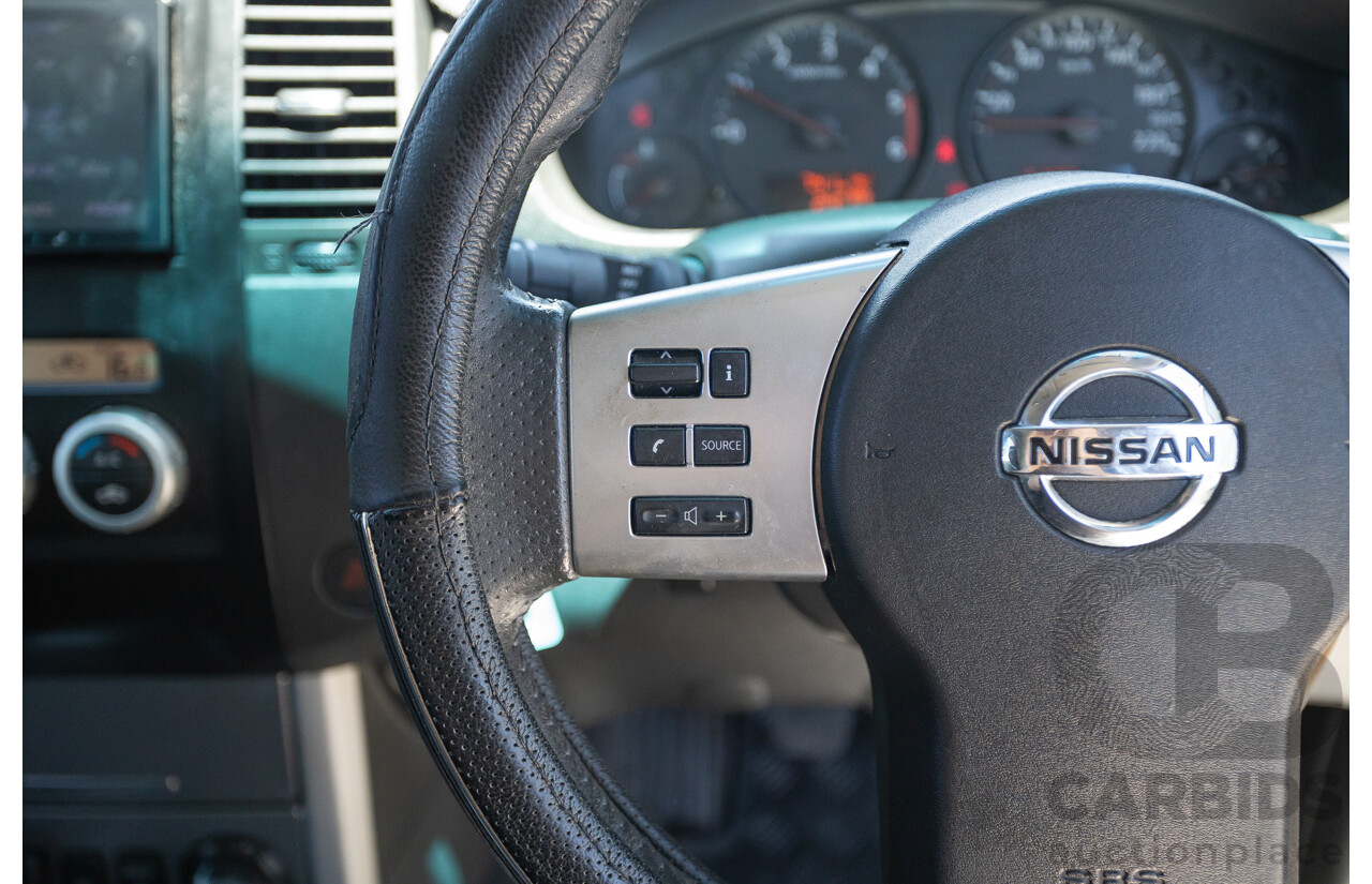 10/2012 Nissan Navara ST (4x4) D40 Dual Cab P/Up Silver Lightning Turbo Diesel 2.5L