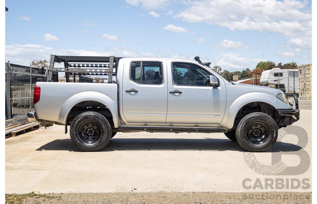 10/2012 Nissan Navara ST (4x4) D40 Dual Cab P/Up Silver Lightning Turbo Diesel 2.5L