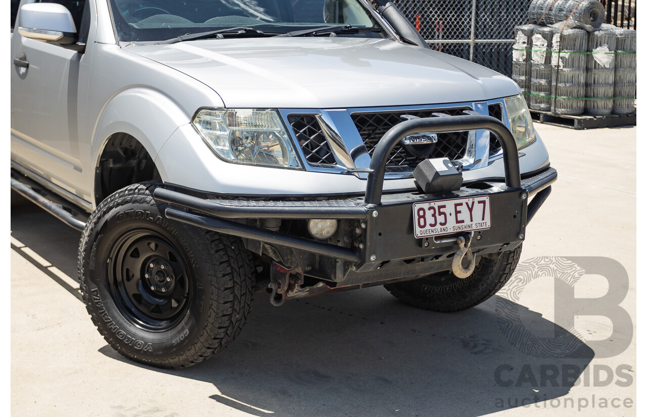 10/2012 Nissan Navara ST (4x4) D40 Dual Cab P/Up Silver Lightning Turbo Diesel 2.5L