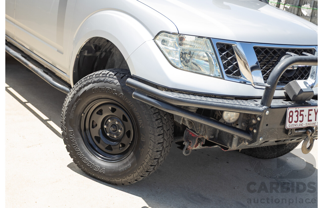 10/2012 Nissan Navara ST (4x4) D40 Dual Cab P/Up Silver Lightning Turbo Diesel 2.5L