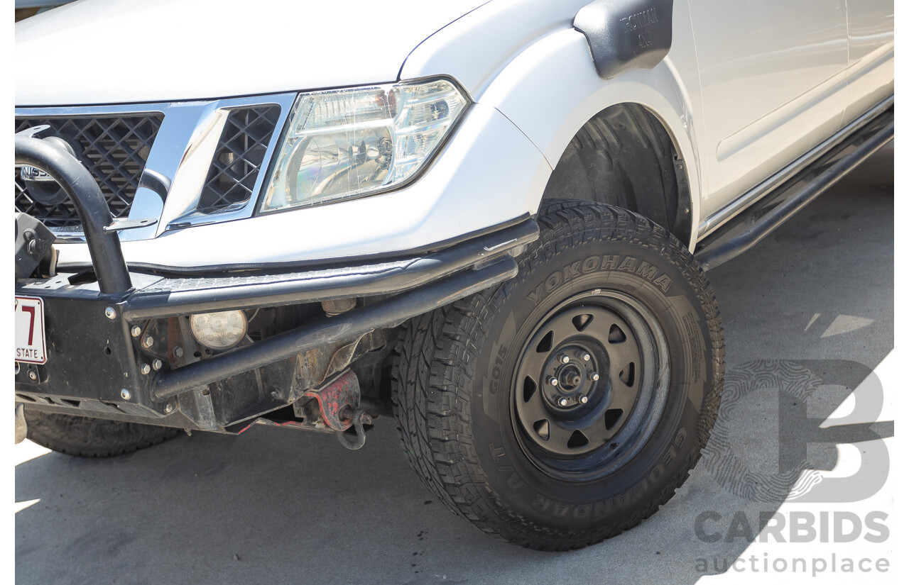10/2012 Nissan Navara ST (4x4) D40 Dual Cab P/Up Silver Lightning Turbo Diesel 2.5L