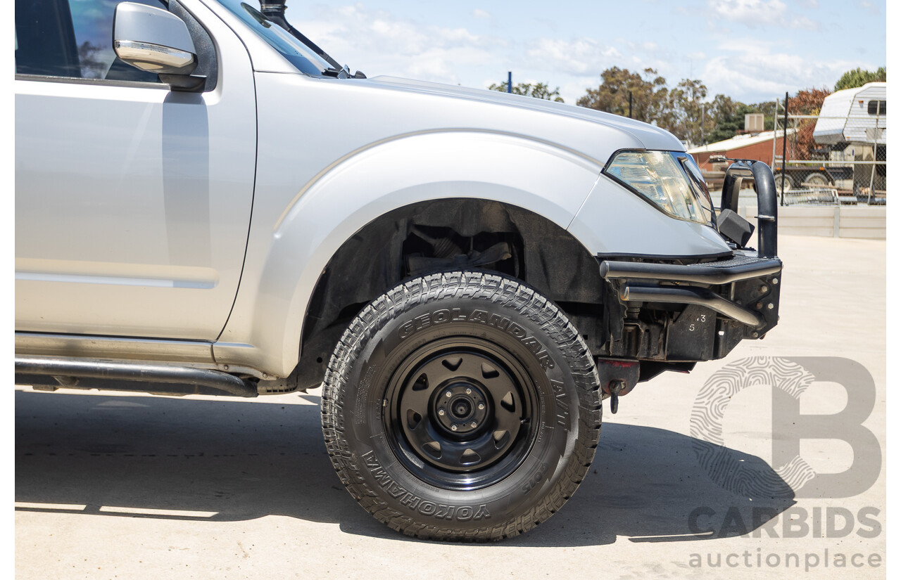 10/2012 Nissan Navara ST (4x4) D40 Dual Cab P/Up Silver Lightning Turbo Diesel 2.5L