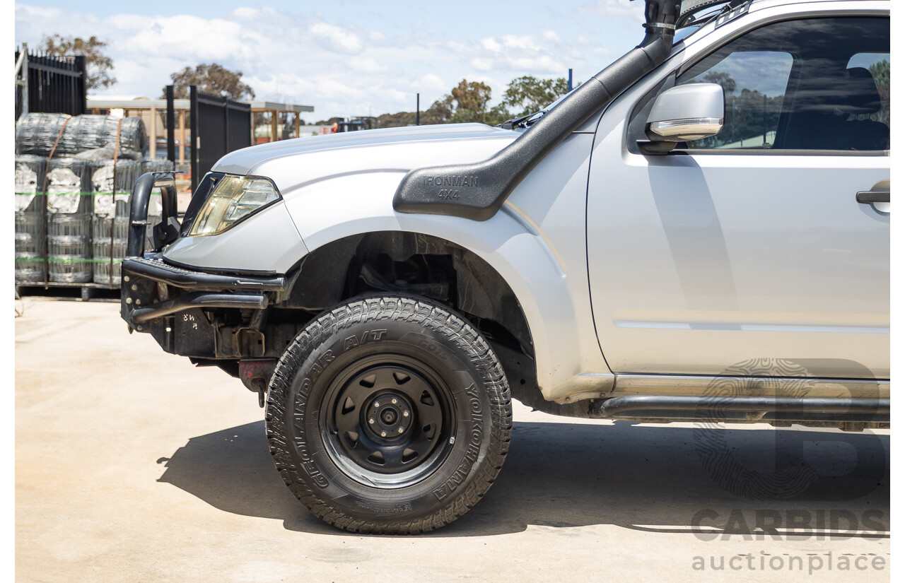 10/2012 Nissan Navara ST (4x4) D40 Dual Cab P/Up Silver Lightning Turbo Diesel 2.5L