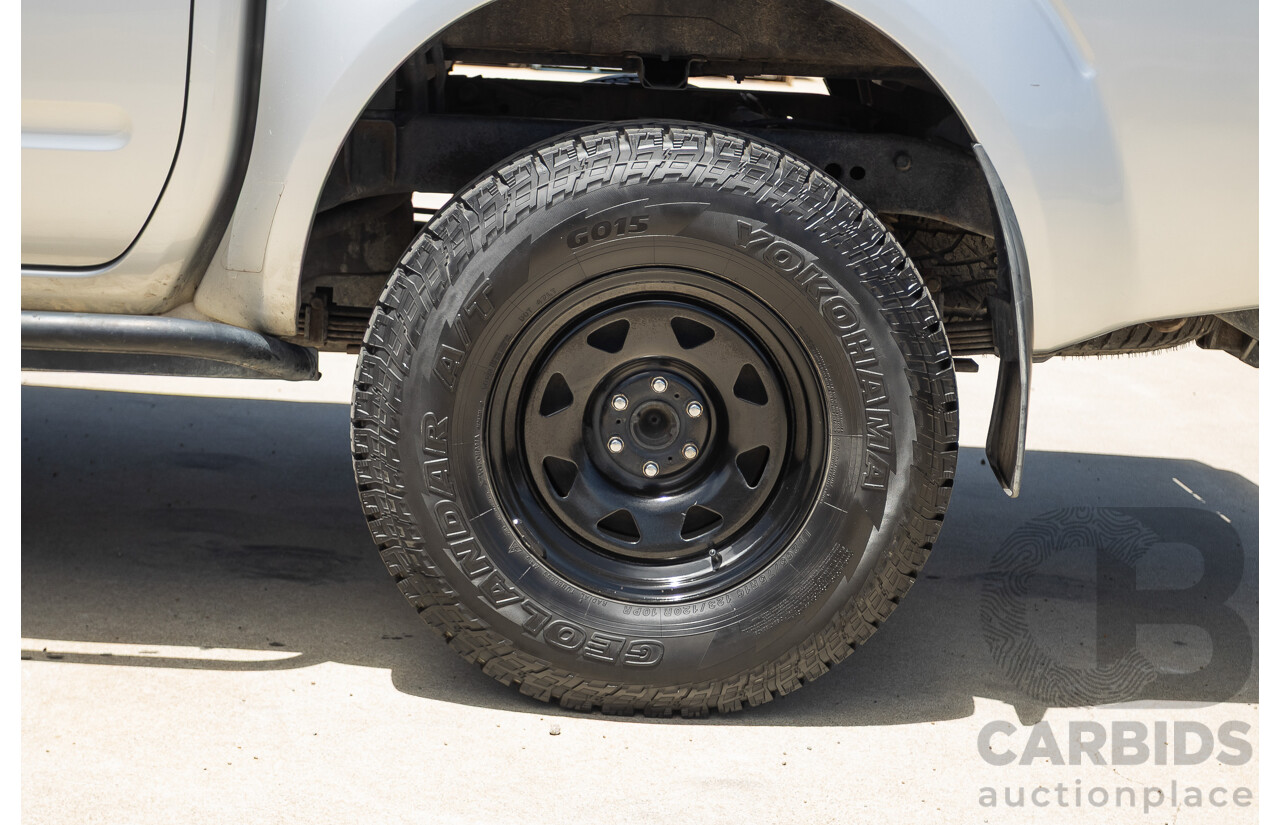 10/2012 Nissan Navara ST (4x4) D40 Dual Cab P/Up Silver Lightning Turbo Diesel 2.5L