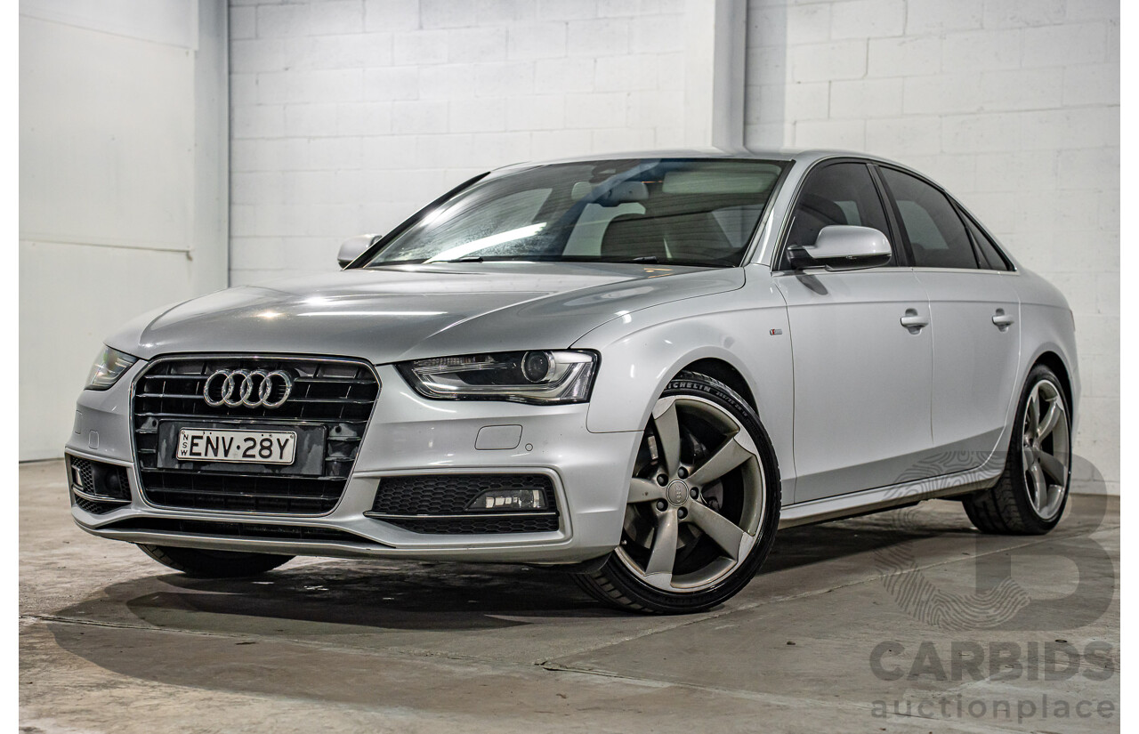 5/2013 Audi A4 3.0 TDI S-Line B8 (8K) MY13 4d Sedan Ice Silver Metallic Turbo Diesel V6 3.0L