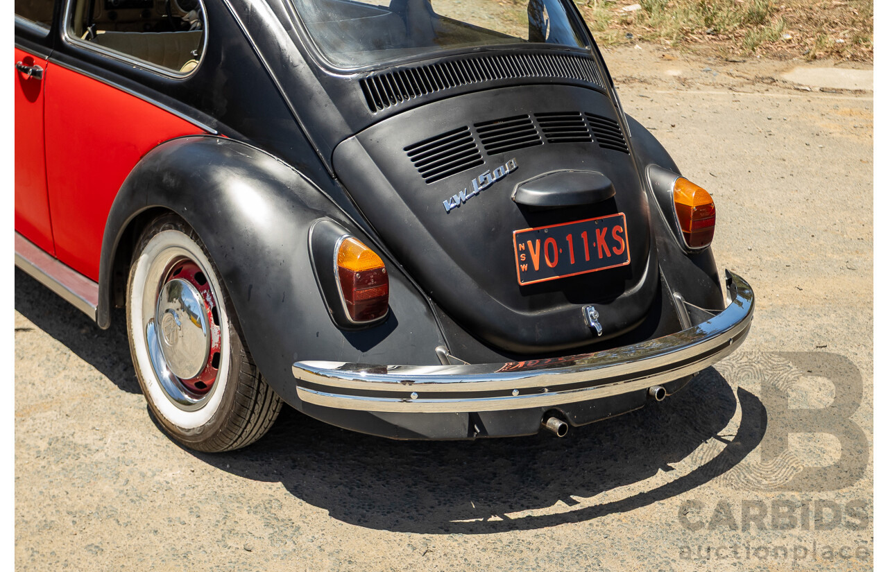 8/1970 Volkswagen Beetle 2d Sedan Black / Red 1.6L - Modified