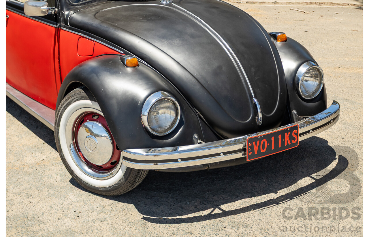 8/1970 Volkswagen Beetle 2d Sedan Black / Red 1.6L - Modified