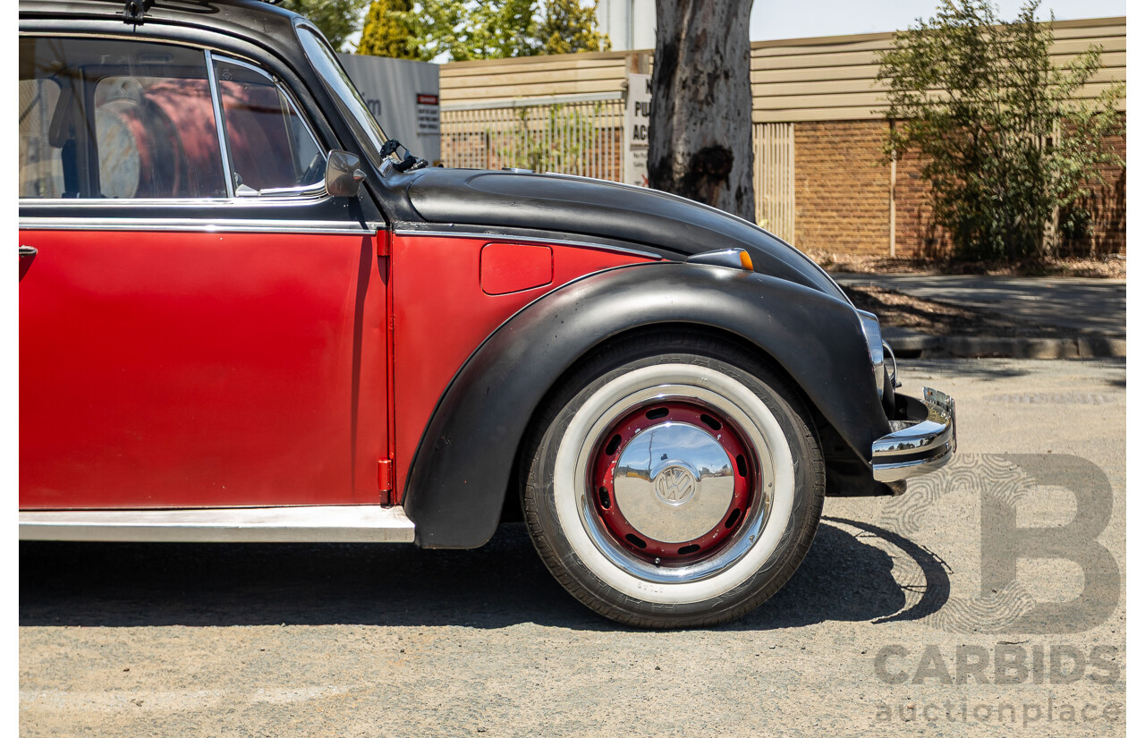 8/1970 Volkswagen Beetle 2d Sedan Black / Red 1.6L - Modified
