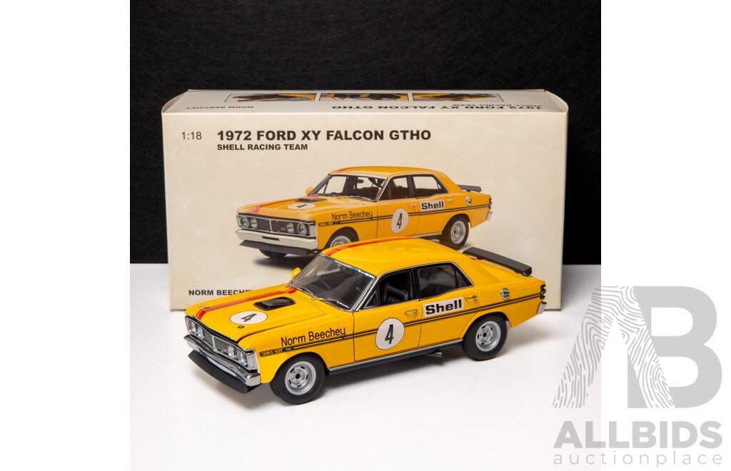 AUTOart 1972 Ford XY Falcon GTHO Shell Racing Team Norm Beechey COA 708/1200 - 1:18 Scale Model Car