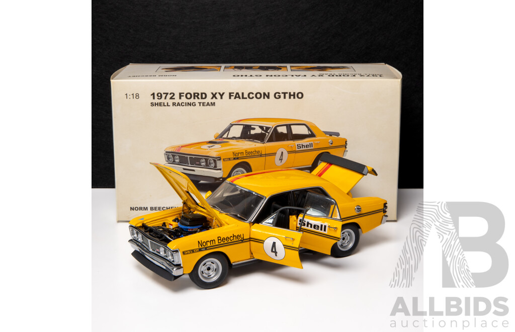 AUTOart 1972 Ford XY Falcon GTHO Shell Racing Team Norm Beechey COA 708/1200 - 1:18 Scale Model Car