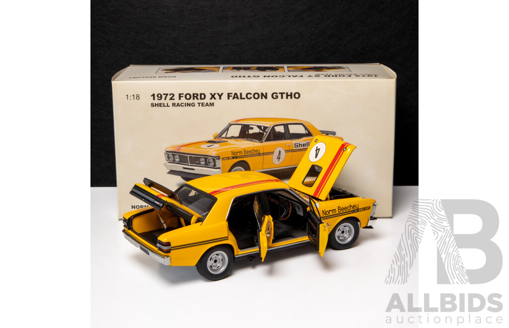 AUTOart 1972 Ford XY Falcon GTHO Shell Racing Team Norm Beechey COA 708/1200 - 1:18 Scale Model Car