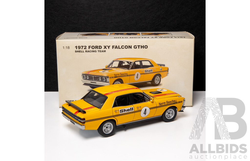 AUTOart 1972 Ford XY Falcon GTHO Shell Racing Team Norm Beechey COA 708/1200 - 1:18 Scale Model Car
