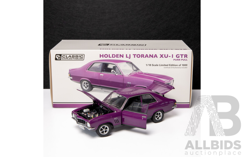 Classic Carlectables Holden LJ Torana XU-1 GTR Purr Pull COA Included - 1:18 Scale Model Car