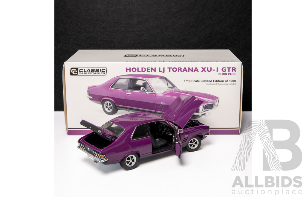 Classic Carlectables Holden LJ Torana XU-1 GTR Purr Pull COA Included - 1:18 Scale Model Car