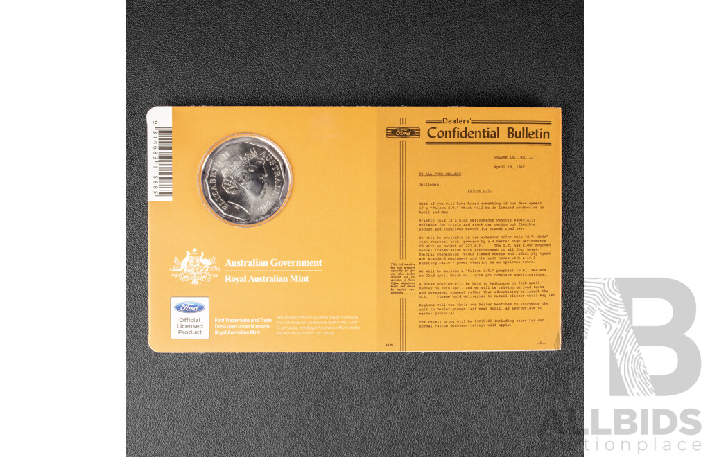 Australian RAM 2017 Ford Classic Collection 1925-2016 Set of Eleven Uncirculated Fifty Cent Coins