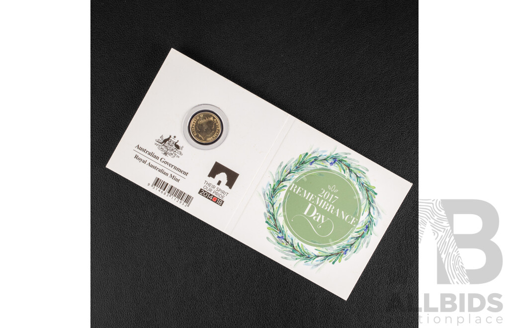 Australian 2017 Two Dollar Coin, Remembrance, C Mint Mark