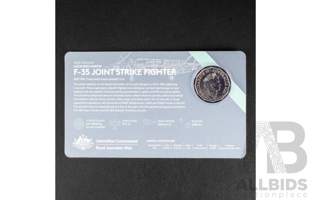 Australian RAM 2021 Commemorative Fifty Cent Coin Set, Royal Australian Air Force Centenary