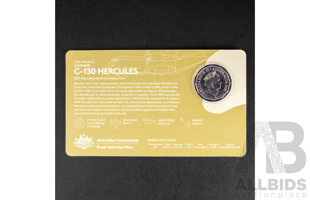 Australian RAM 2021 Commemorative Fifty Cent Coin Set, Royal Australian Air Force Centenary