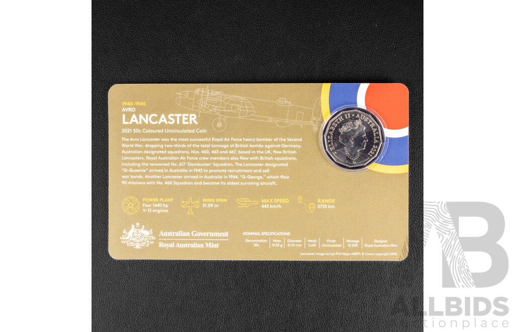 Australian RAM 2021 Commemorative Fifty Cent Coin Set, Royal Australian Air Force Centenary