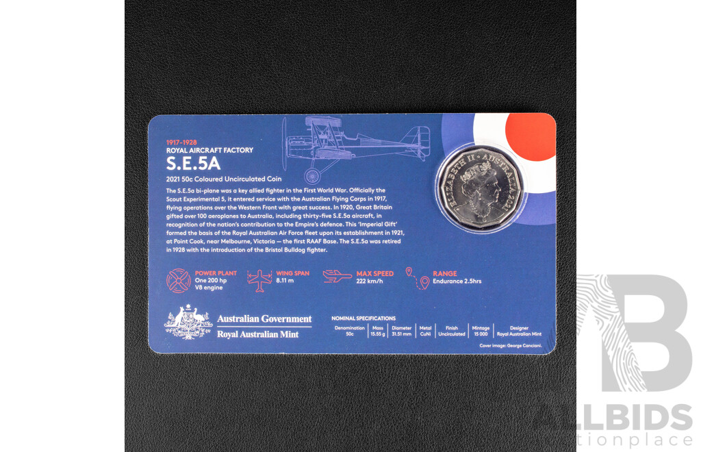 Australian RAM 2021 Commemorative Fifty Cent Coin Set, Royal Australian Air Force Centenary