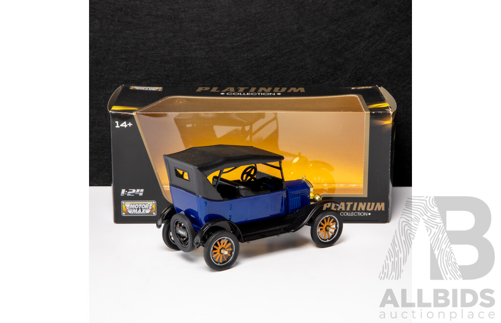 Motor Max 1925 Ford Model T Touring Blue - 1:24 Scale Model Car