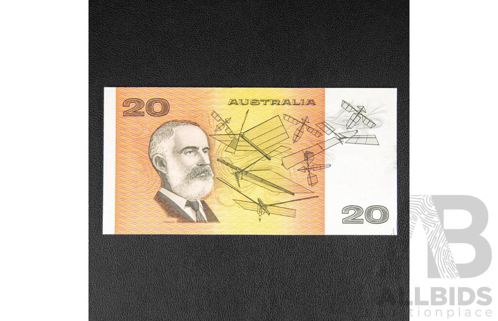 Australian 1991 Twenty Dollar Note Fraser/Cole R413, RUQ 639216
