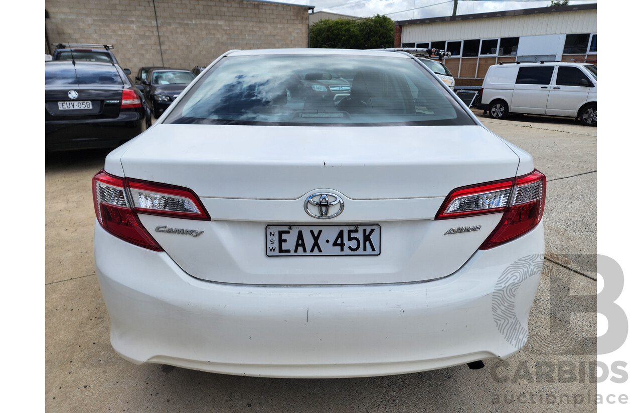 7/2014 Toyota Camry Altise ASV50R 4d Sedan White 2.5L
