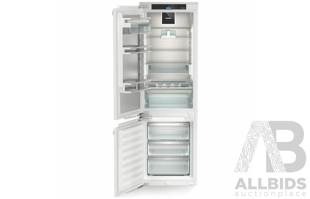 Liebherr 60cm Integrated Fridge-Freezer Telescopic EasyFresh Peak Series - White - ORP $5,199