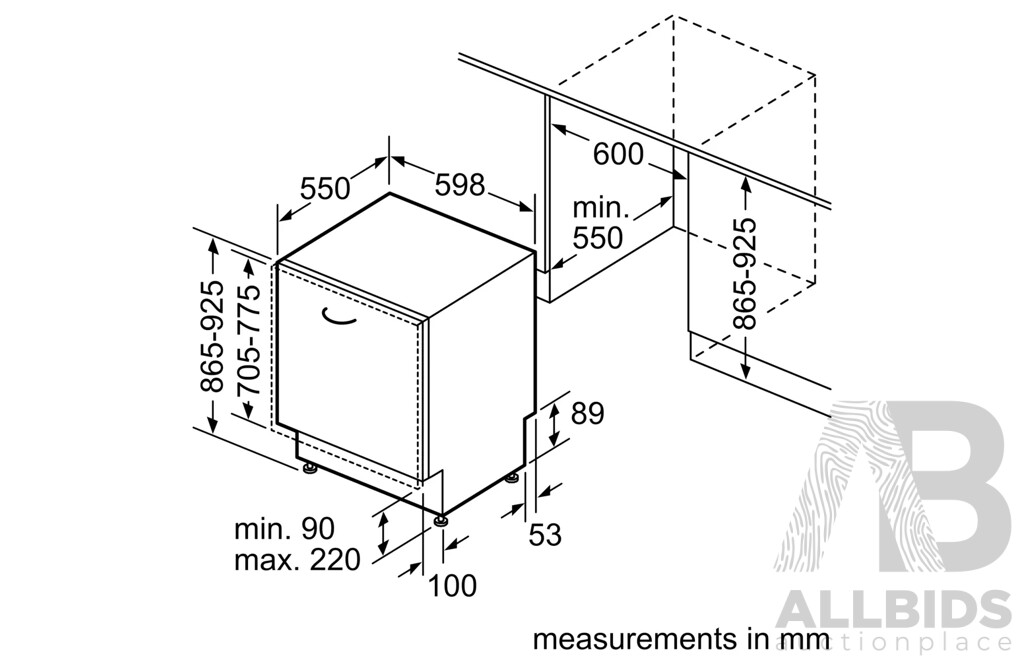 BOSCH (SBV8EDX01A) 60cm Series 8 Fully Integrated Tall Tub Dishwasher - ORP $2,449