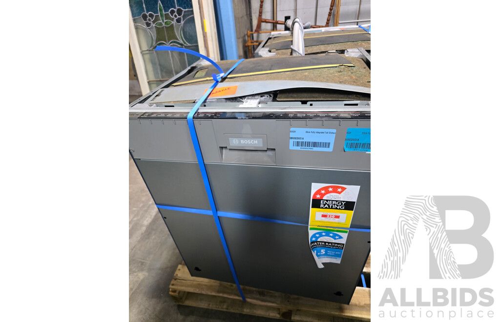 BOSCH (SBV8EDX01A) 60cm Series 8 Fully Integrated Tall Tub Dishwasher - ORP $2,449