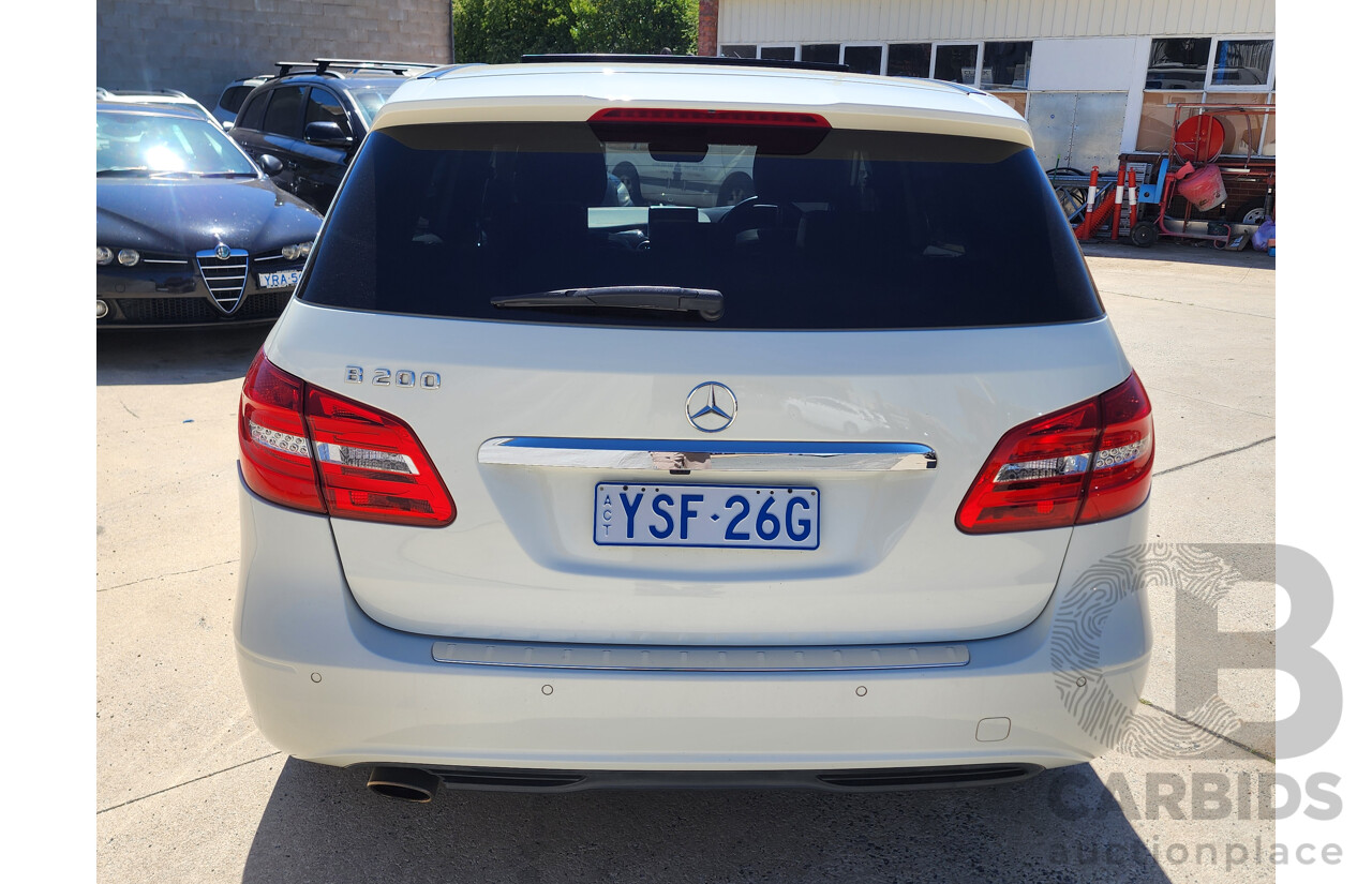 7/2012 Mercedes-Benz B200 BE 246 5d Hatchback White 1.6L