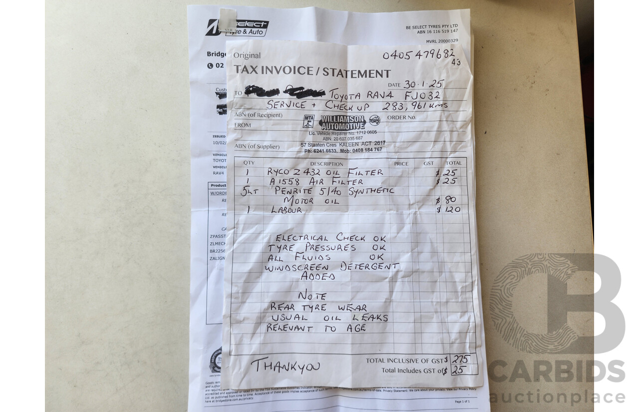 9/2006 Toyota Rav4 CV (4x4) ACA33R 4d Wagon White 2.4L