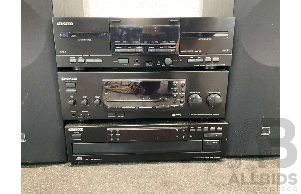 KENWOOD Component Stereo System with Two DALI Floor Standing Speakers