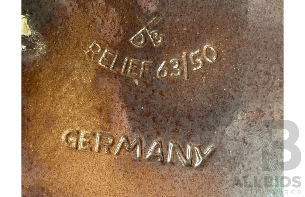 West German DUMLER & BREIDEN Oversize Glazed Ceramic Pitcher - 50cm 