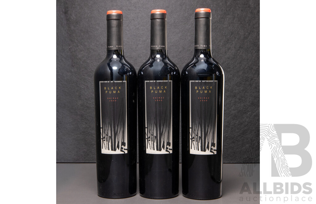 Black Puma Shiraz Vintage 2000 X 3