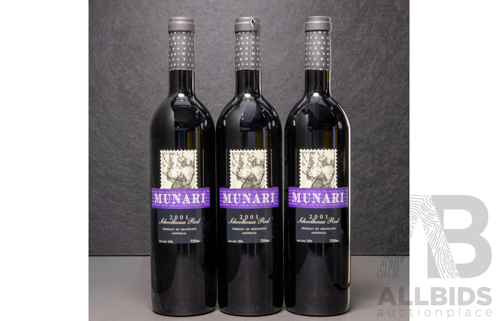 Munari Schoolhouse Red Vintage 2001 X 3