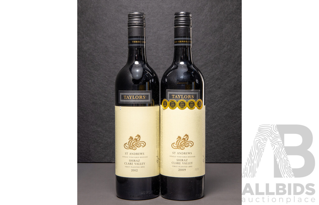 Taylors St Andrews Single Vineyard Release Shiraz Vintage 2009 X 2
