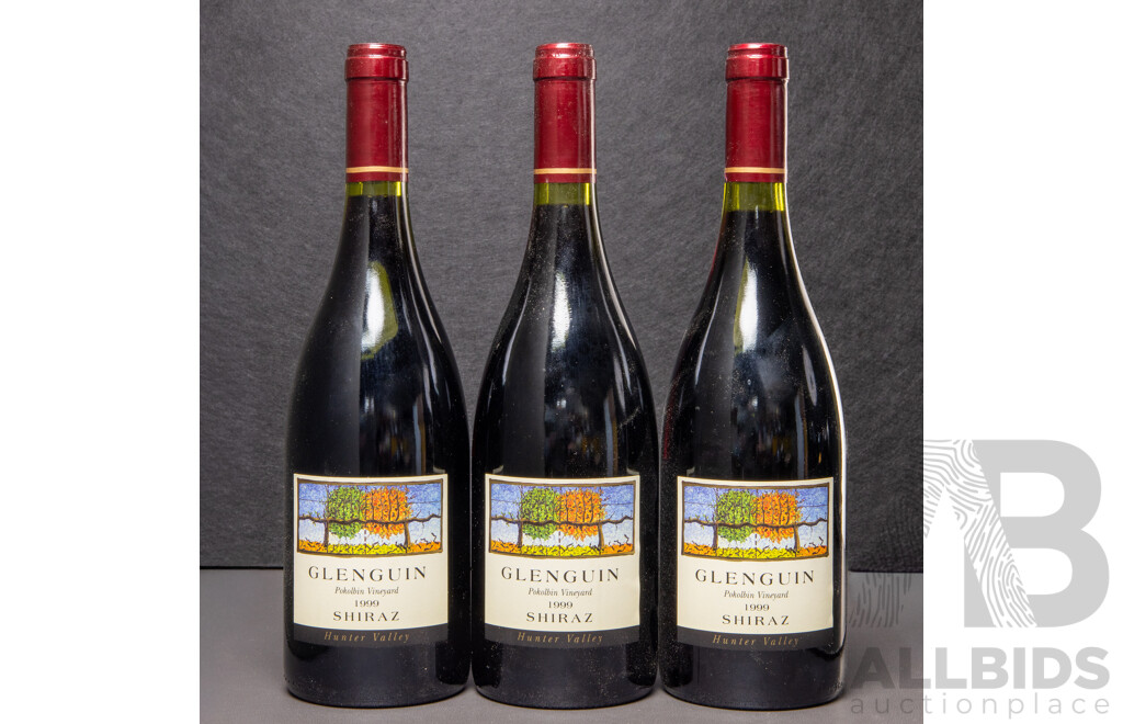 Glenguin Pokolbin Vinyard Shiraz Vintage 1999 X 3