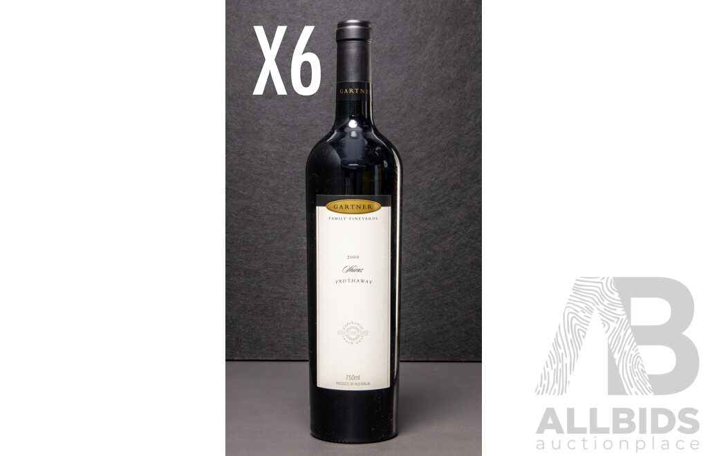 Half Dozen Gartner Family Vinyards Padthaway Shiraz Vintage 2000 (6)