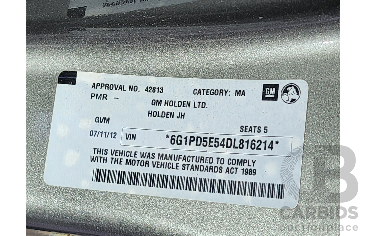 11/2012 Holden Cruze CD Equipe JH MY13 4d Sedan Grey 1.8L