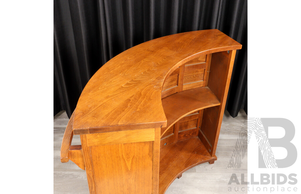 Vintage Curved Bar Unit