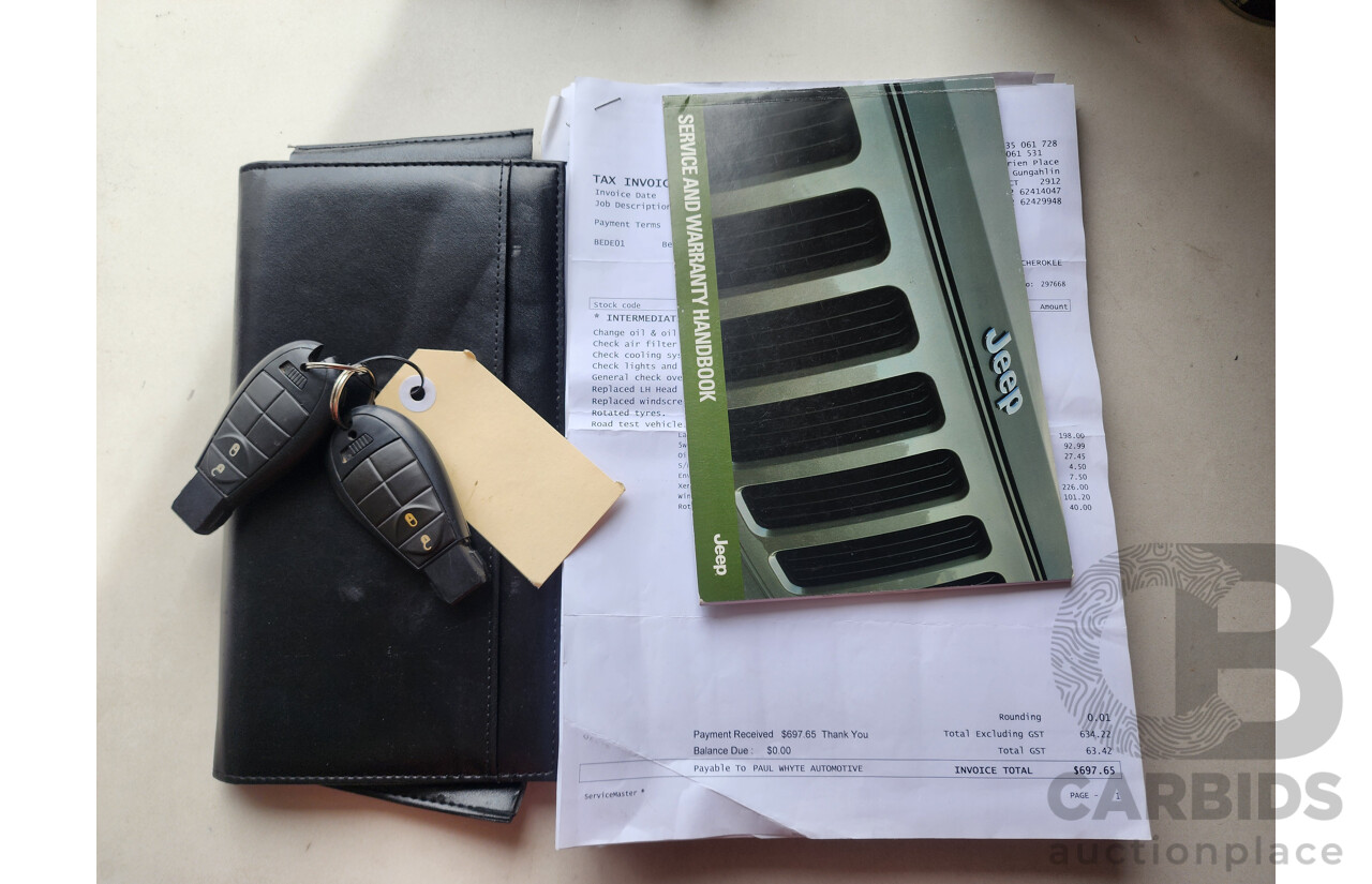 11/2011 Jeep Grand Cherokee Limited (4x4) WK 4d Wagon White 3.6L