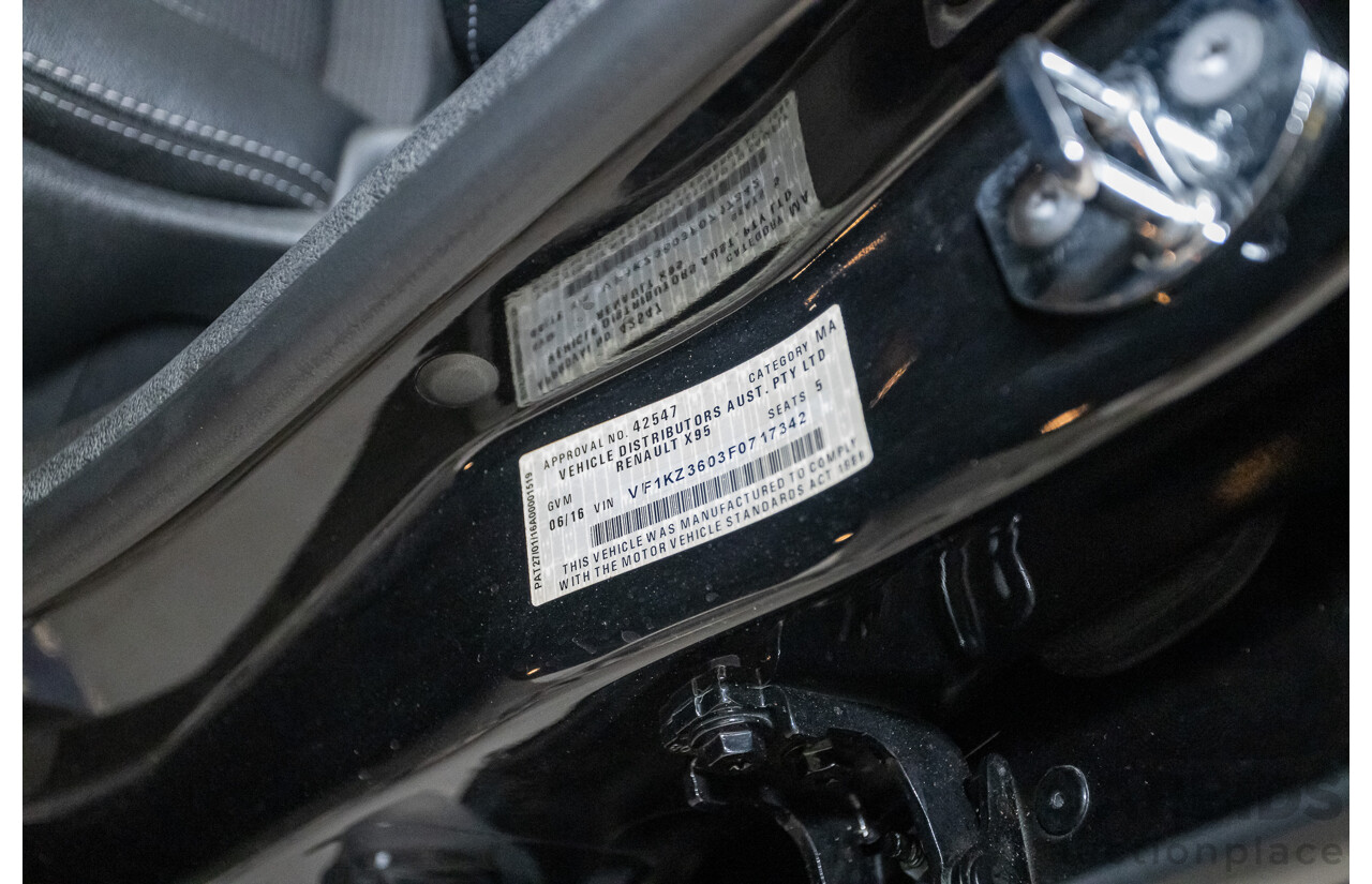 06/2016 Renault Megane GT-LINE K95 MY14 4D Wagon Black Turbo 1.2L